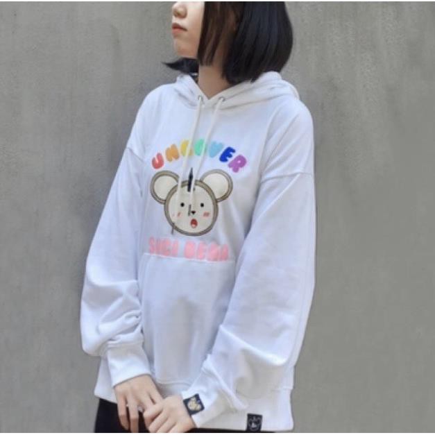 Áo Khoác Hoodie nỉ cho nam cho nữ cho cặp đôi XUKA SHOP Không Xù lông  Có Mũ Chất Nỉ Form rộng Unisex Sici Bear | BigBuy360 - bigbuy360.vn