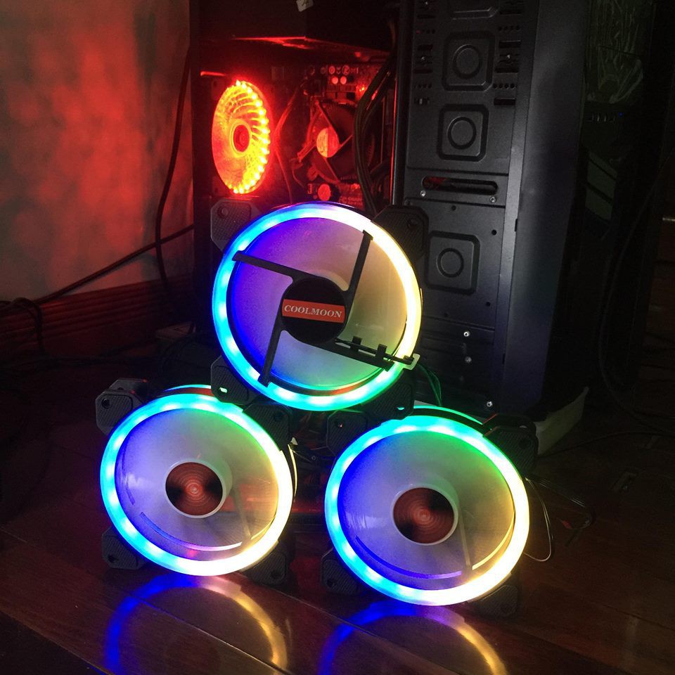 Fan Led RGB Control COOLMOON (Chạy đồng bộ qua Hub)