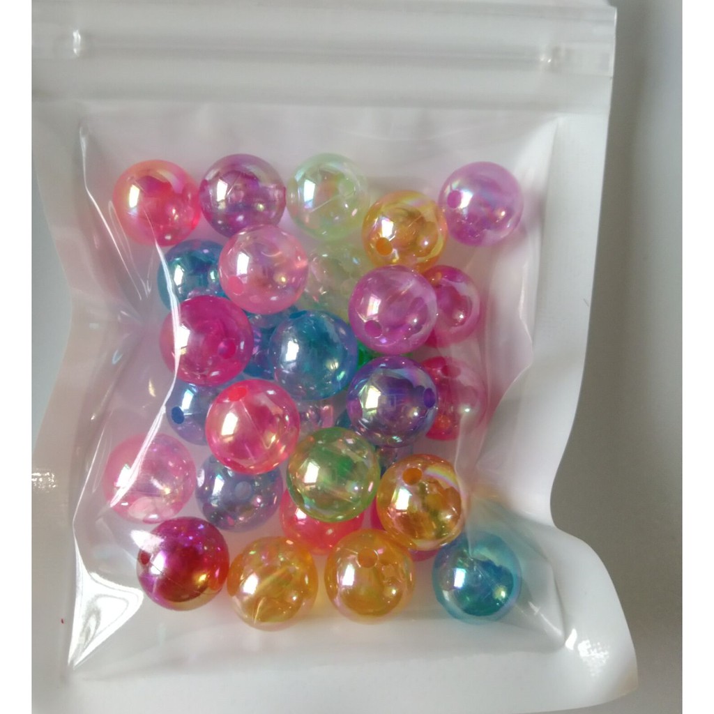 Chuỗi hạt tròn màu sắc cầu vồng 6mm 8mm 10mm dùng làm trang sức