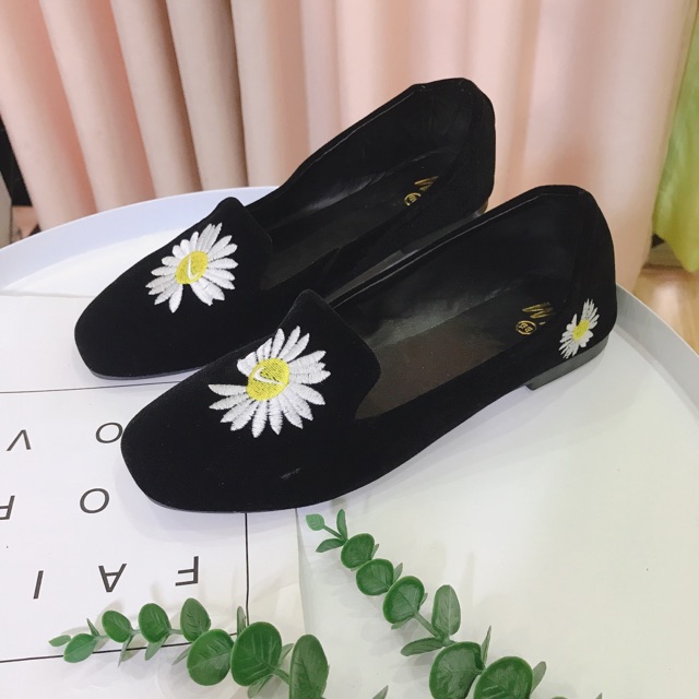 [Hình thật] GL11 Giày bệt búp bê nữ đính họa cúc xinh xắn hottrend 2020 | BigBuy360 - bigbuy360.vn