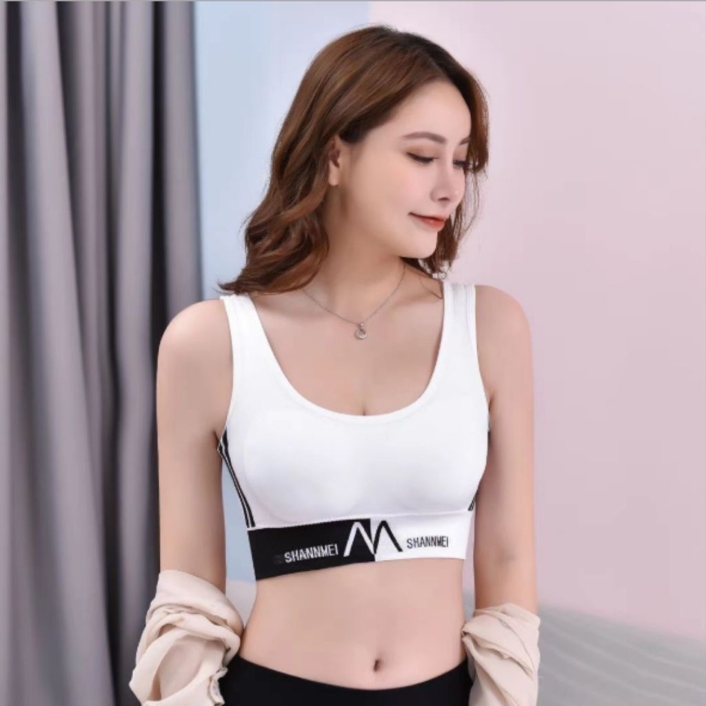 Áo bra nữ tập gym thể thao co dãn tốt, in chữ cực đẹp xinh xắn DEVARI B3348