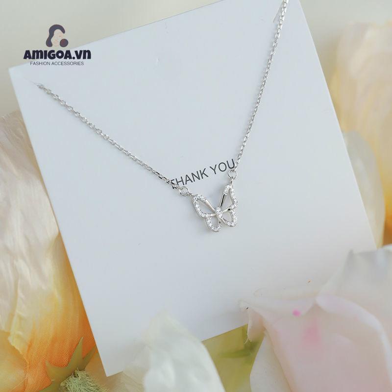 ✨✨Vòng cổ Mặt Hình Bướm Đính Đá Đơn Giản