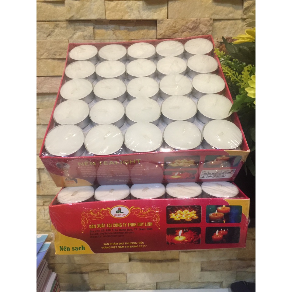 Hộp 100 viên Nến sạch Tealight sản xuất tại Công ty TNHH Tâm Phúc
