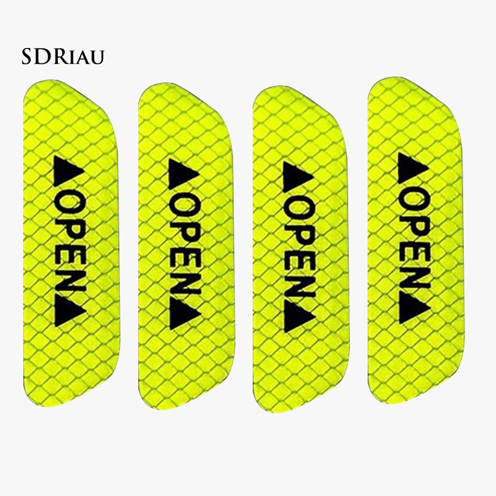 Set 4 nhãn dán phản quang cảnh báo chuyên dụng cho xe hơi