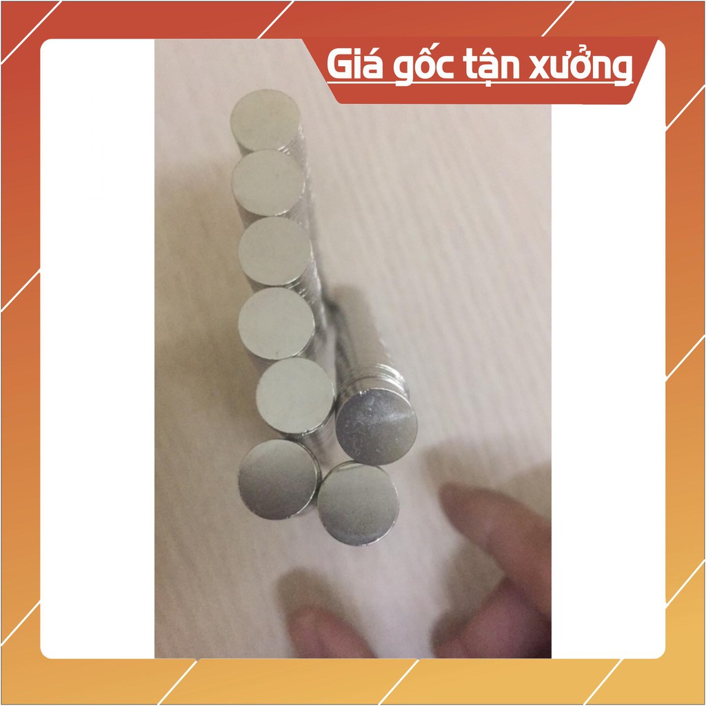 [Xả Kho Giá Xưởng] Combo 10 viên nam châm đất hiếm kt 10x1mm, loại nam châm trắng đất hiếm lực hút mạnh