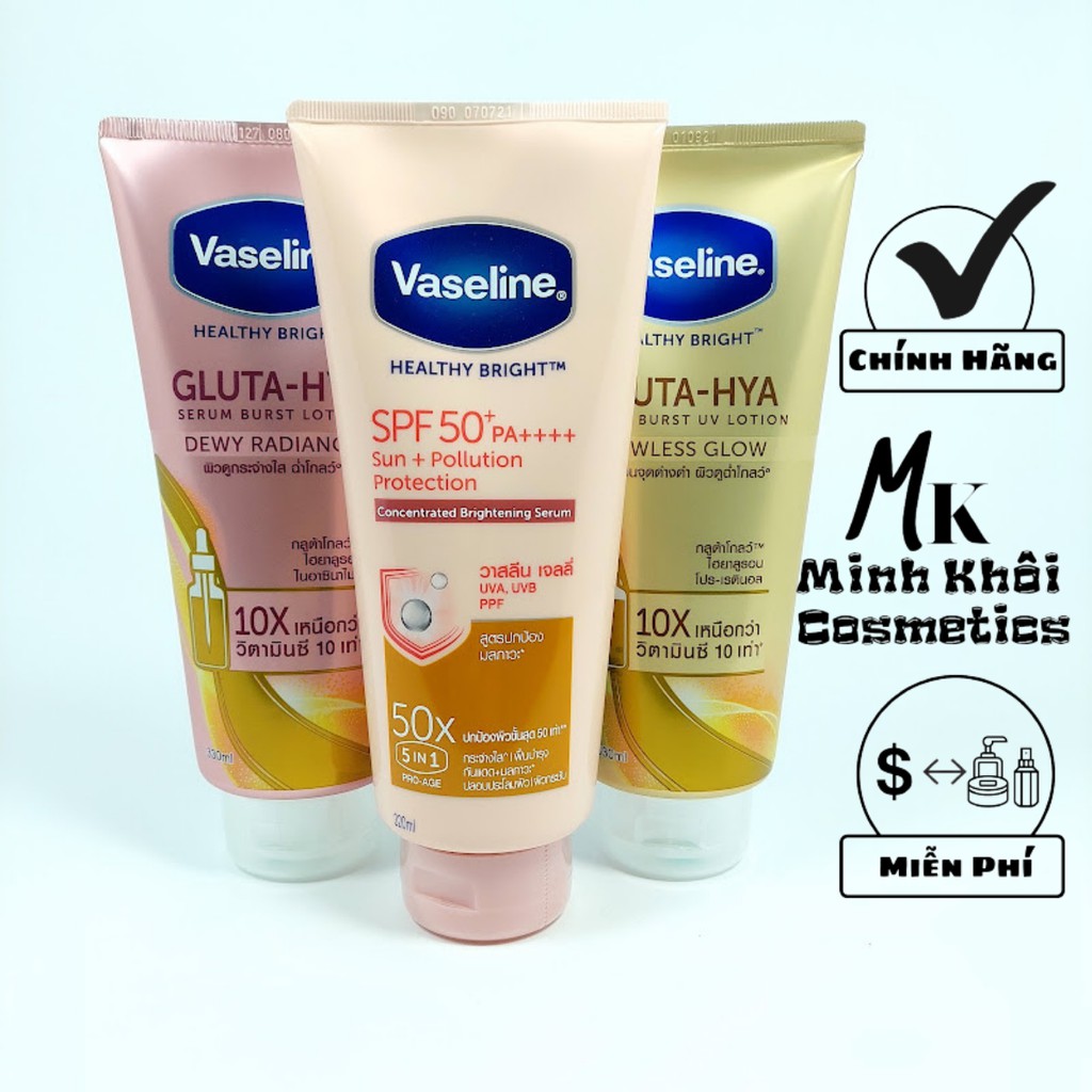 Sữa dưỡng thể trắng sáng da VASELINE 50X 320ML