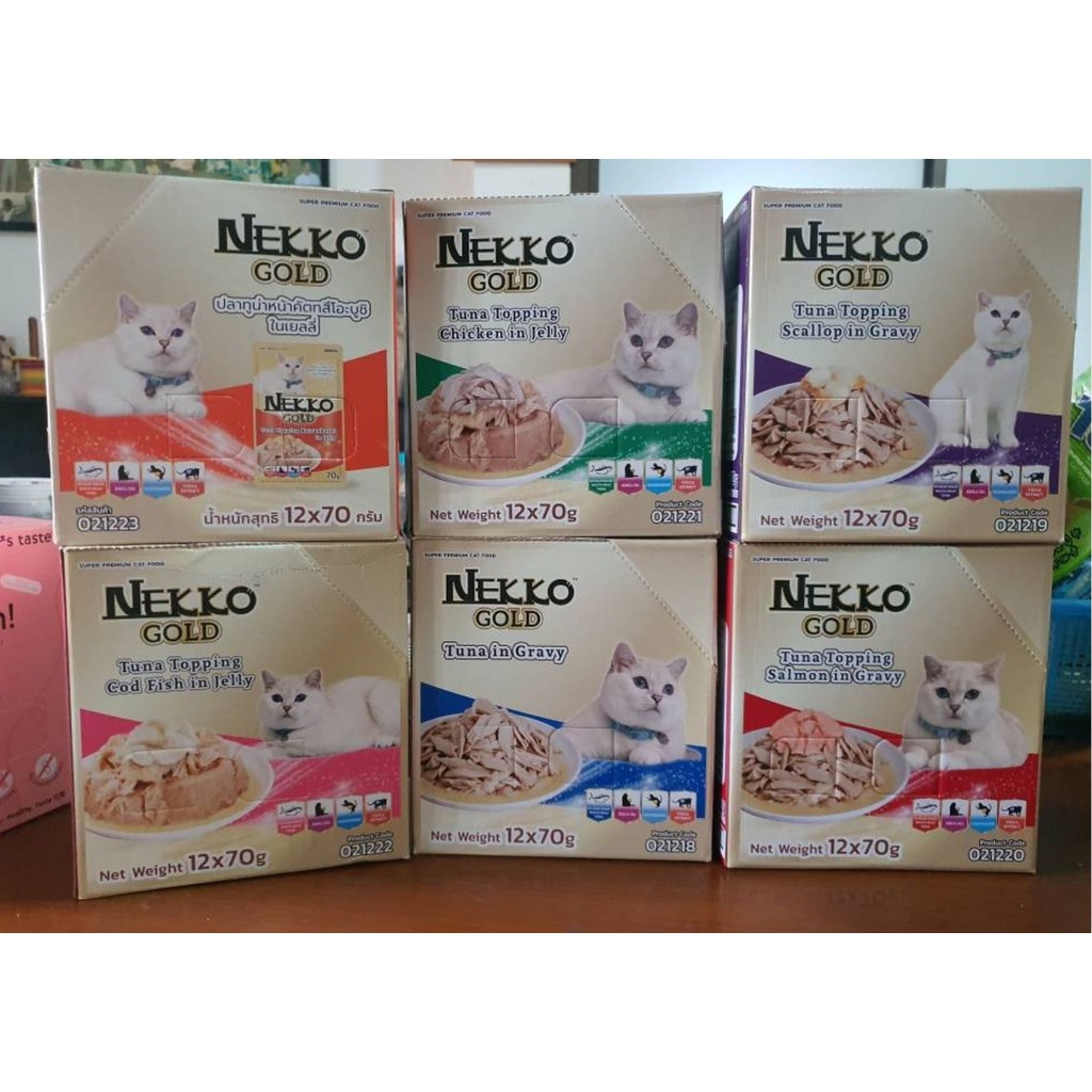 NEKKO GOLD - PATE CAO CẤP CHO MÈO TỪ THÁI LAN Lon 85g