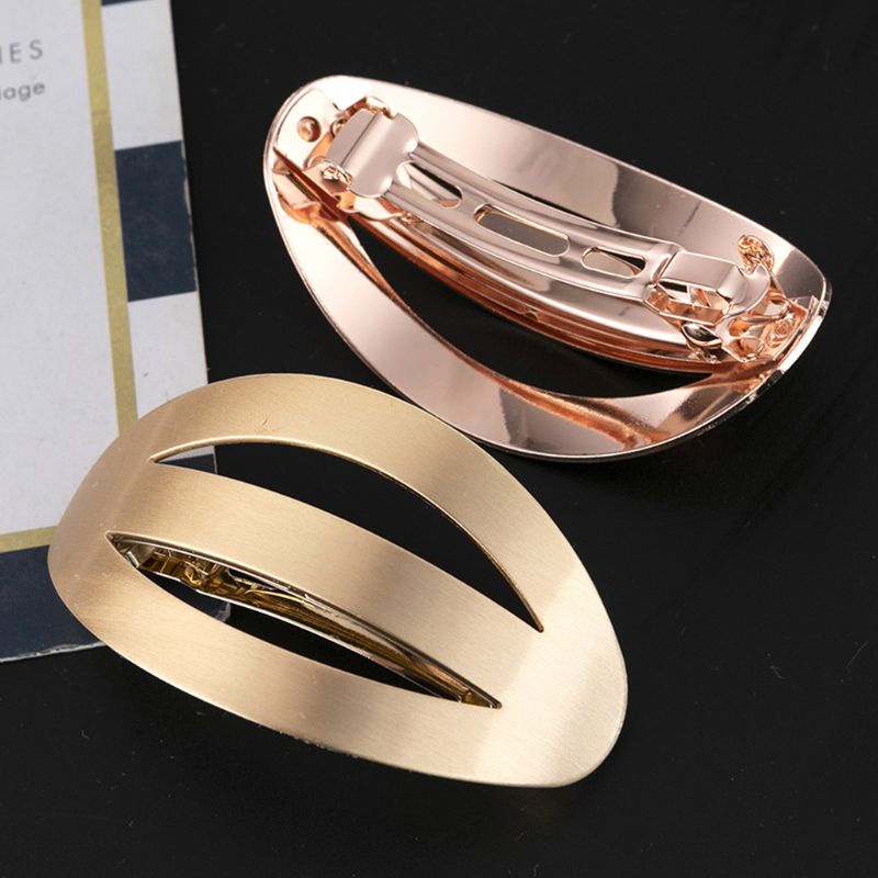 Kẹp Tóc Dạng Cong Bằng Hợp Kim Mạ Bóng Cho Nữ