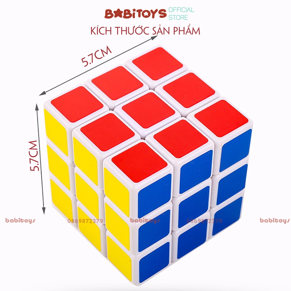 Đồ chơi Rubic khối lập phương 3x3x3 Rubik 3 tầng đồ chơi thông minh luyện tư duy logic cho bé
