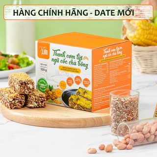 Thanh cơm gạo lứt ngũ cốc chà bông Herbslim Trấn Thành hộp 10 gói chính hãng