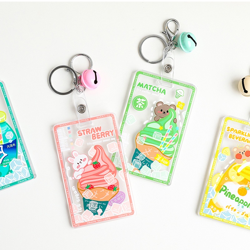 Túi Đựng Thẻ Nhựa Acrylic Trong Suốt Kiểu Hoạt Hình Đáng Yêu Sáng Tạo