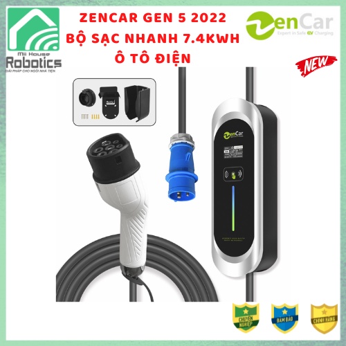 💎 ZENCAR gen 5 đời 2023 7.4kwh | Bộ sạc nhanh cho ô tô điện Vinfast VF5, e34, vf8, vf9, VOLVO