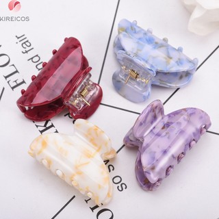 Kẹp Tóc Nhựa Acrylic Vân Đá Thạch Nhiều Màu Cao Cấp Size Trung Siêu Xinh