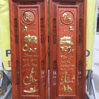 Tranh Câu Đối Gỗ Hương