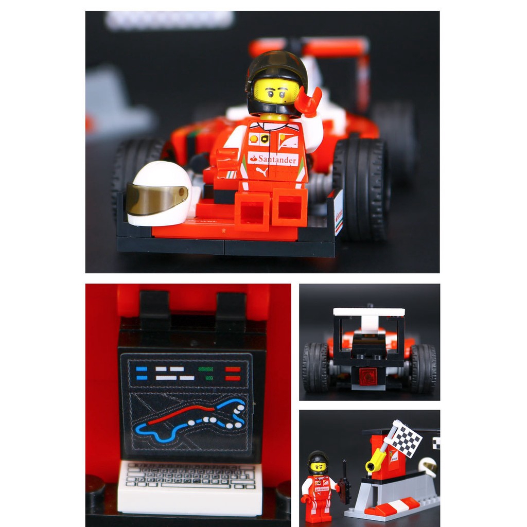 Compatible With  75879 Lepin 198pcs Technic Speed SCUDERIA Red