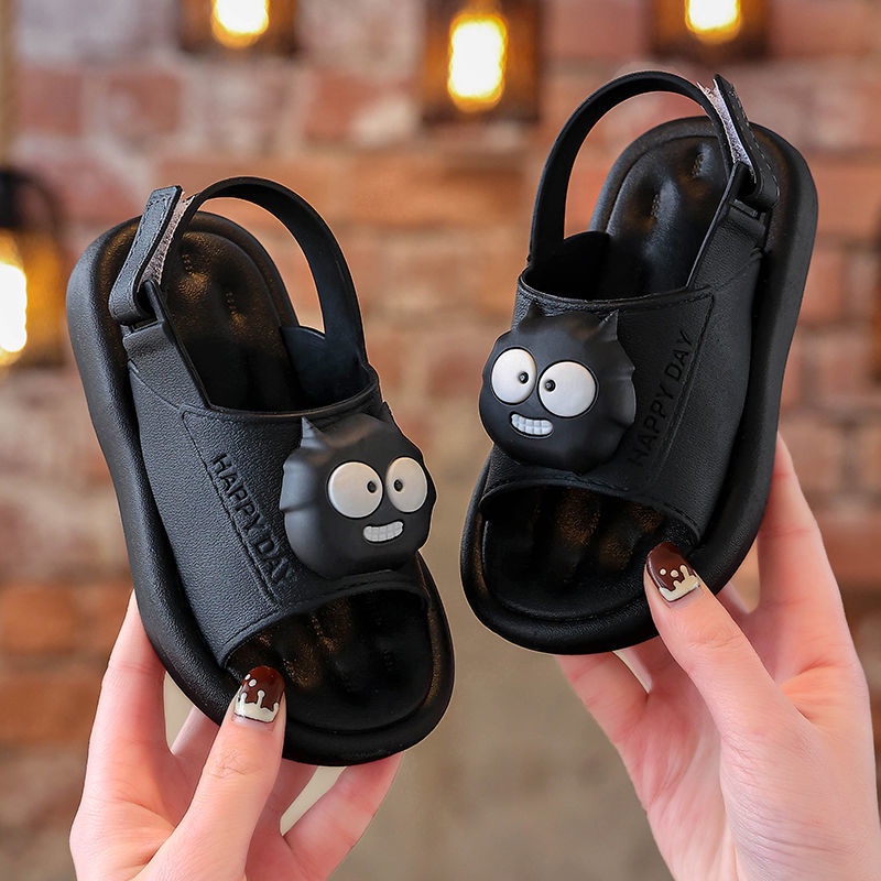 Giày Sandal Đế Mềm Chống Trượt Hở Ngón Quai Dán Thời Trang Mùa Hè Hàn Quốc Cho Bé