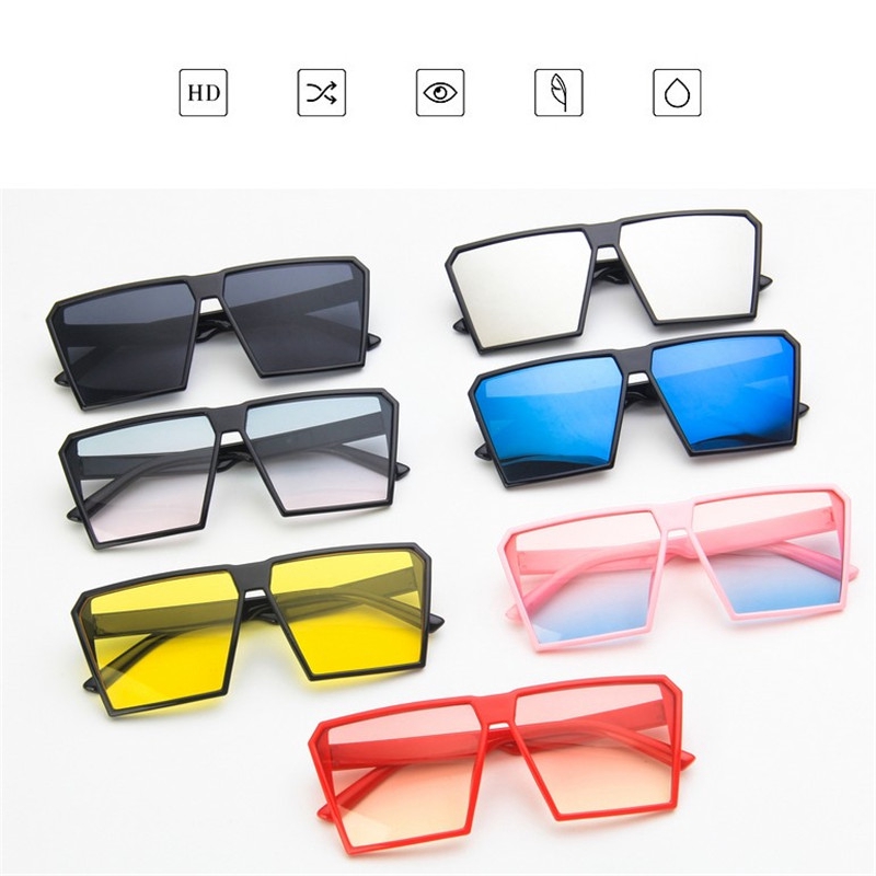 Oversize Square Kids Sunglasses Girls Baby Boys Festival Punk Goggle Sunglasses Uv400 Glasses Children | BigBuy360 - bigbuy360.vn