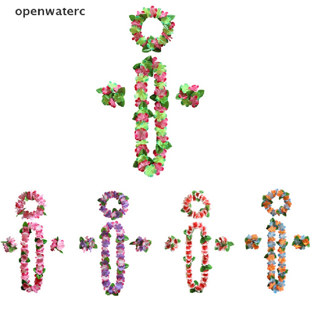 Set 4 Vòng Cổ Hoa Phong Cách Hawaii