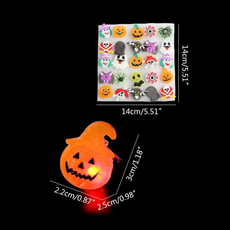 Set 25 Ghim Cài Áo Hình Hoạt Hình Có Đèn LED Phát Sáng