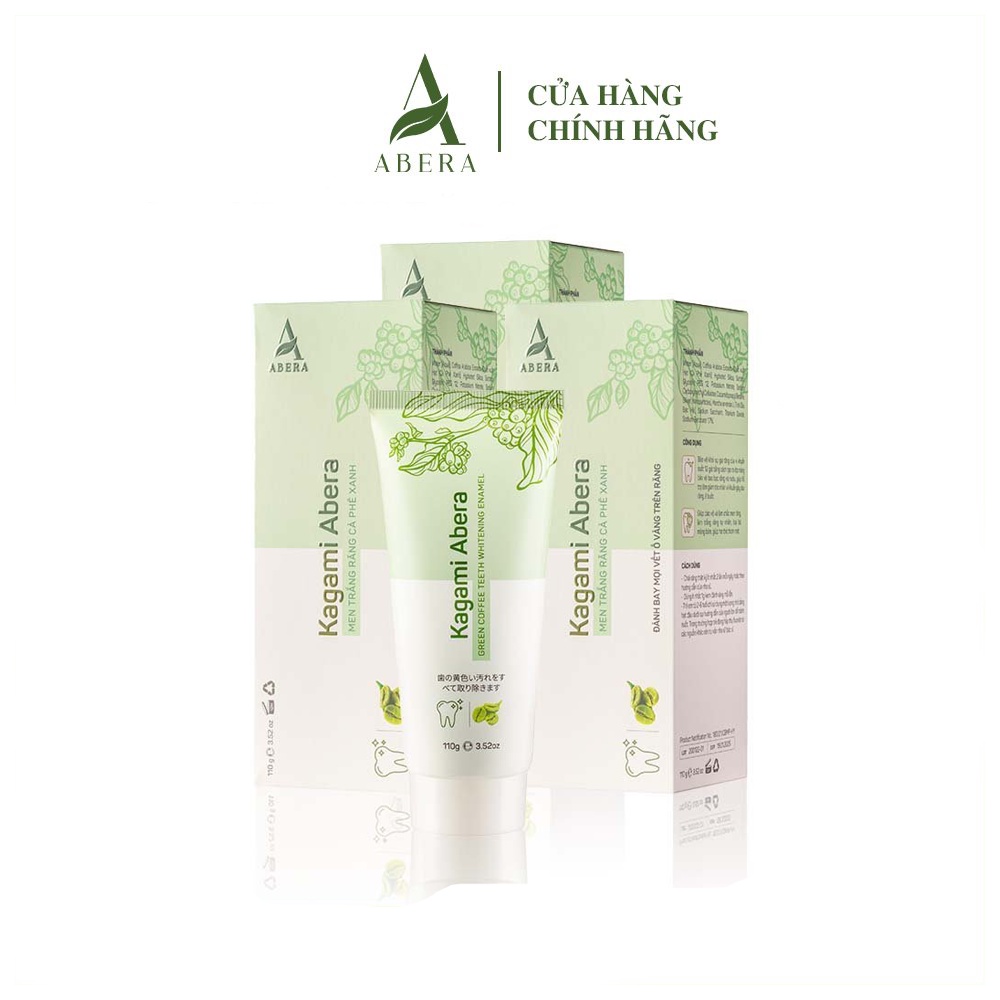 Combo 3 Hộp - Mua 3 Tặng 1- Men Trắng Răng Kagami Abera 110g - Xử Lý Ngay Mọi Vết Ố Vàng, Mảng Bám, Cao Răng