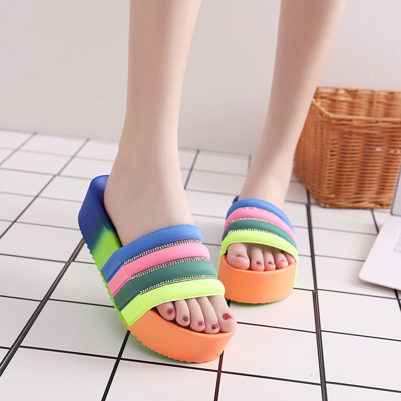 IELGY Dép  đế bằng nhiều màu phong cách thời trang cho nữ