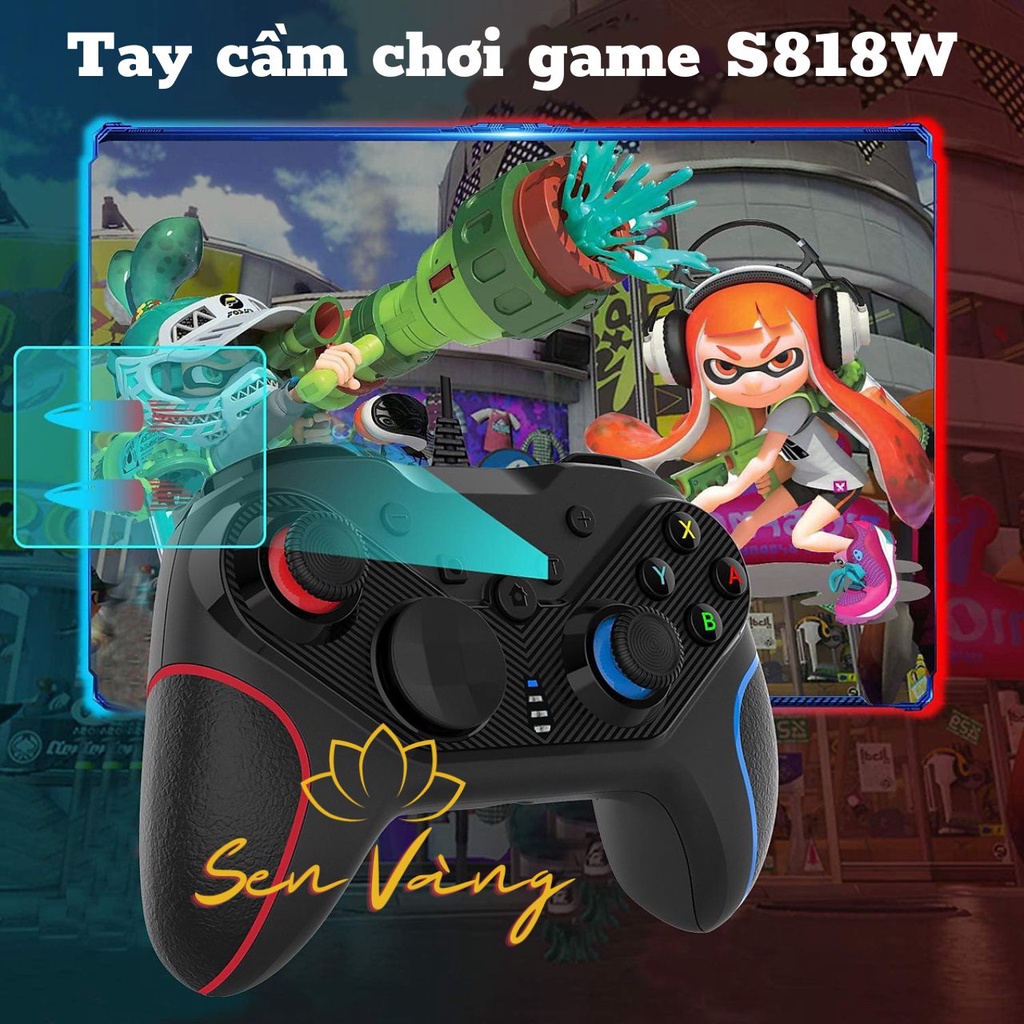 Tay cầm chơi game có dây giá rẻ S818W Nintendo Switch Tay cầm chơi game Xbox 360 Playstaion thích hợp với mọi loại game