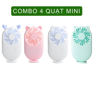 Quạt mini cầm tay 3 cấp độ 7 cánh quạt tạo gió mạnh phù hợp