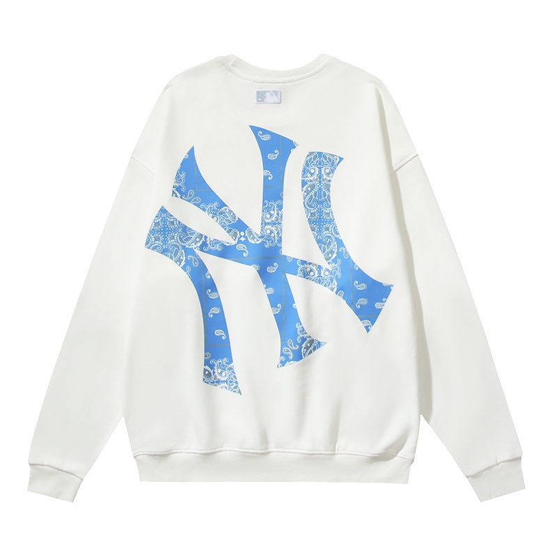 Mlb Áo Sweater In Logo Trước Và Sau Nhiều Màu Sắc Cổ Điển Thoải Mái Giản Dị