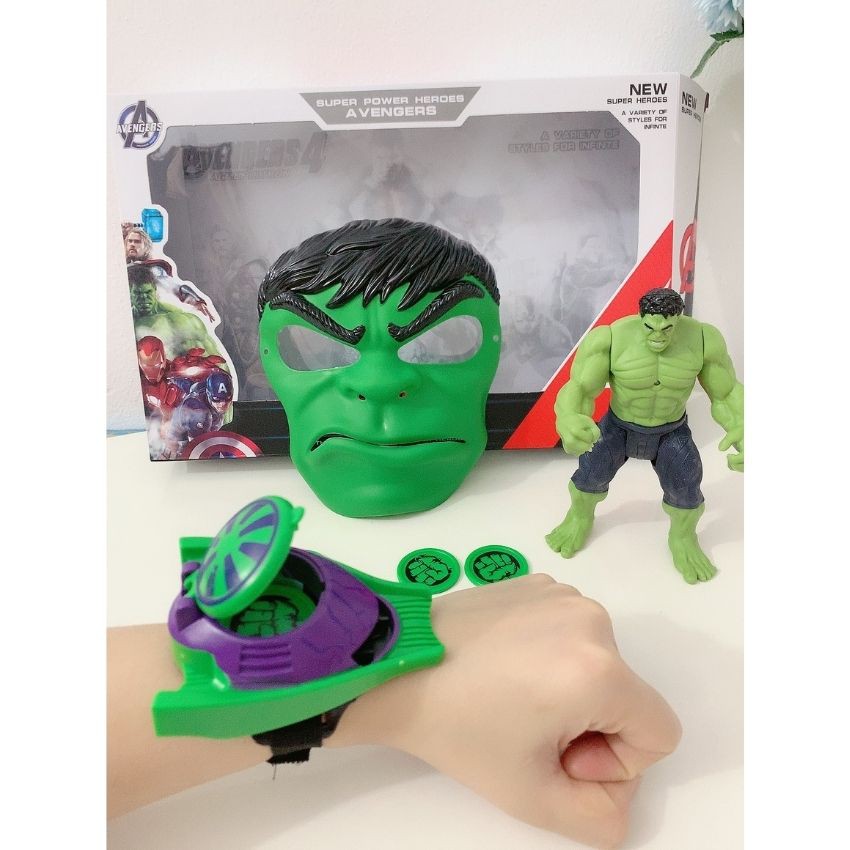 Đồ Chơi Mặt Nạ Hulk Và Phụ Kiện Chiến Đấu Cho Bé Nhập Vai Siêu Anh Hùng Cực Chất