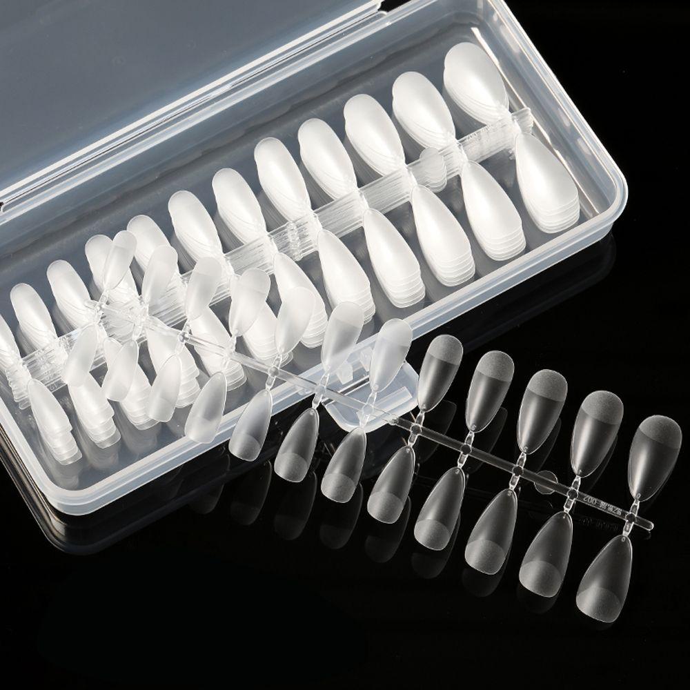 OCEANMAP Hộp 240 Móng Tay Giả Hình Viên Con Nhộng Kèm Hộp Đựng