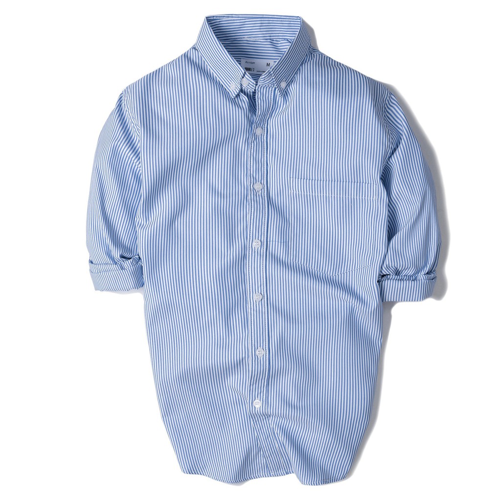 Áo sơ mi nam DOUBLE'D tay dài kẻ sọc SSLXANH00