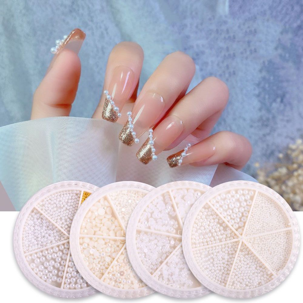 Ngọc Trai Giả 3D Trang Trí Móng Tay Nghệ Thuật