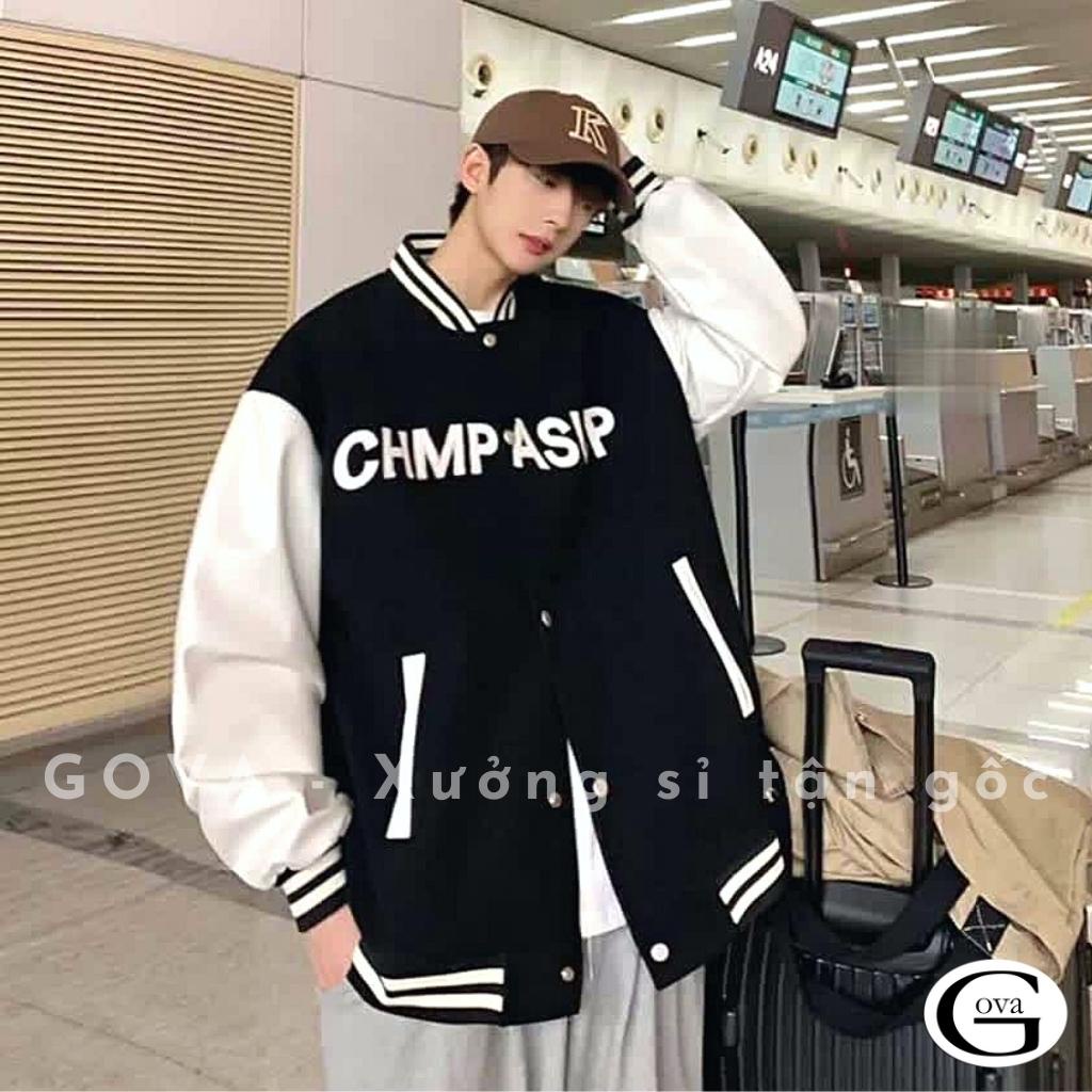 Áo Khoác Dù CHỮ CHMP.ASUP 2 Lớp Form Rộng Nam Nữ Unisex, Áo Gió Bomber Chống Nắng Ulzzang GOVA