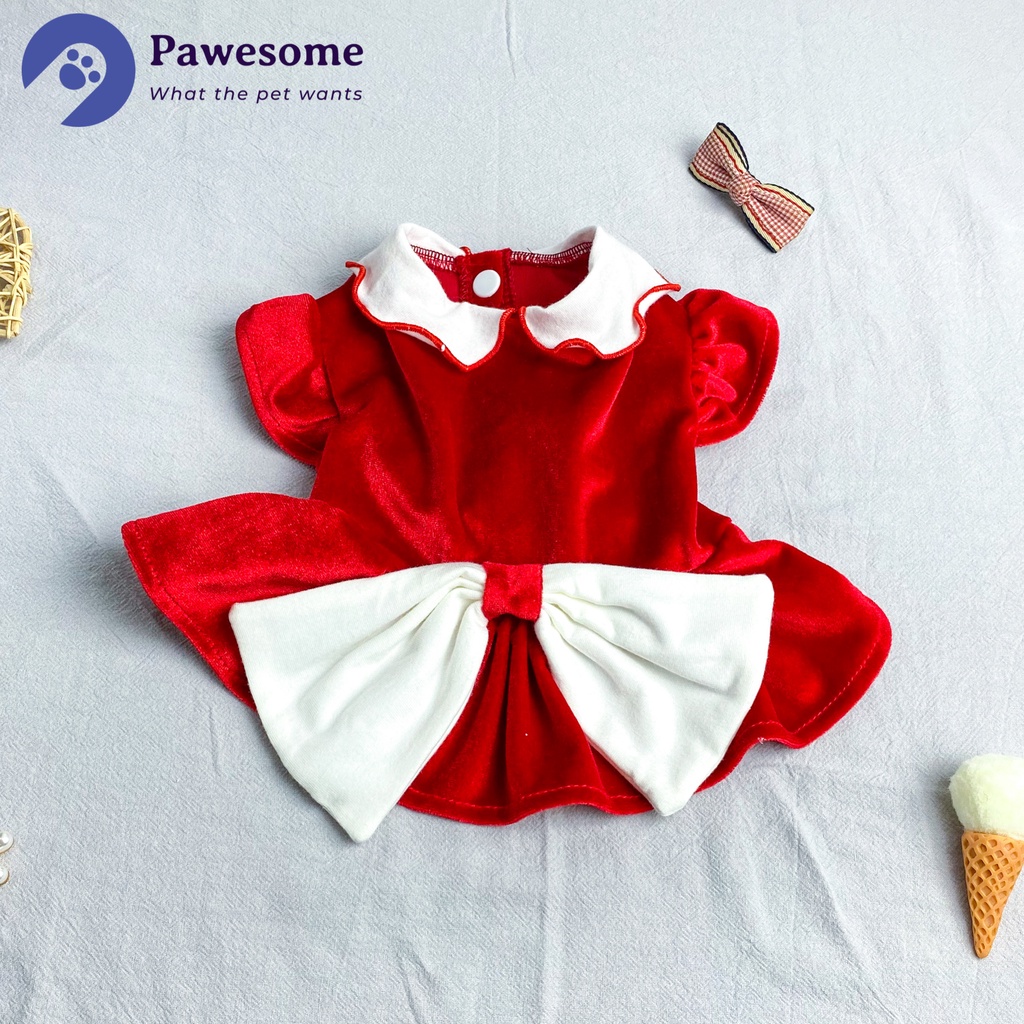 Áo Đầm Cho Thú Cưng Noel Cực Xinh, Áo Đầm Cho Chó Mèo