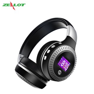 [Mã ELHAMS7 giảm 6% đơn 300K] Tai nghe chụp tai bluetooth không dây zealot Radio stereo có màn hình hiển thị B19