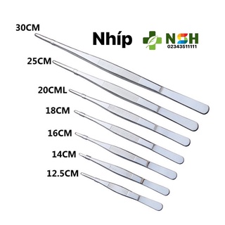 [THÉP KHÔNG GHỈ] Nhíp y tế nỉa phẫu tích y tế đầu tù không mấu 12cm 14cm 16cm 18cm 20CM 25CM 30CM HÀNG pakistan