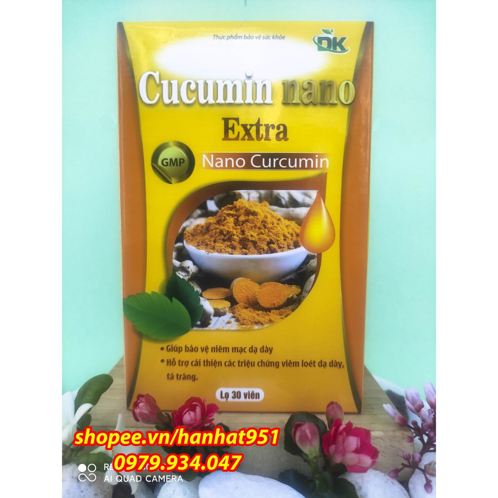 Viên Uống CUCUMIN NANO EXTRA chứa Curcumin nano hỗ trợ chữa viêm loét dạ dày - Hộp 30 Viên