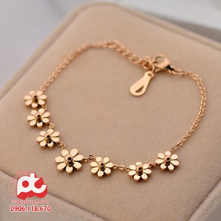 Lắc chân nữ titan không đen giá rẻ HCM - PT_LC_44