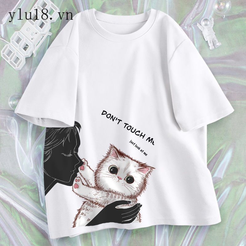 Mới Áo Thun Cotton Tay Lỡ Dáng Rộng Thời Trang Mùa Hè Dành Cho Nữ 2022