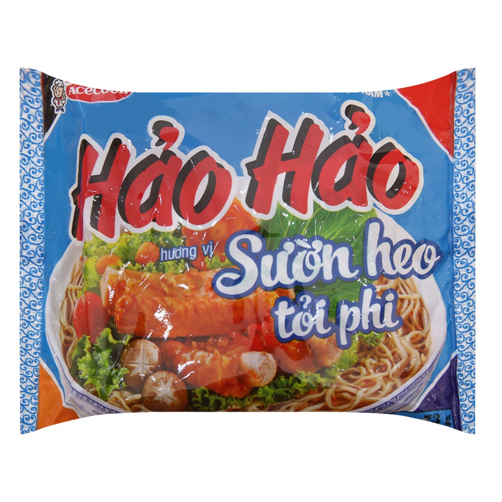 Thùng 30 gói Mì Hảo Hảo sườn heo tỏi phi 73g