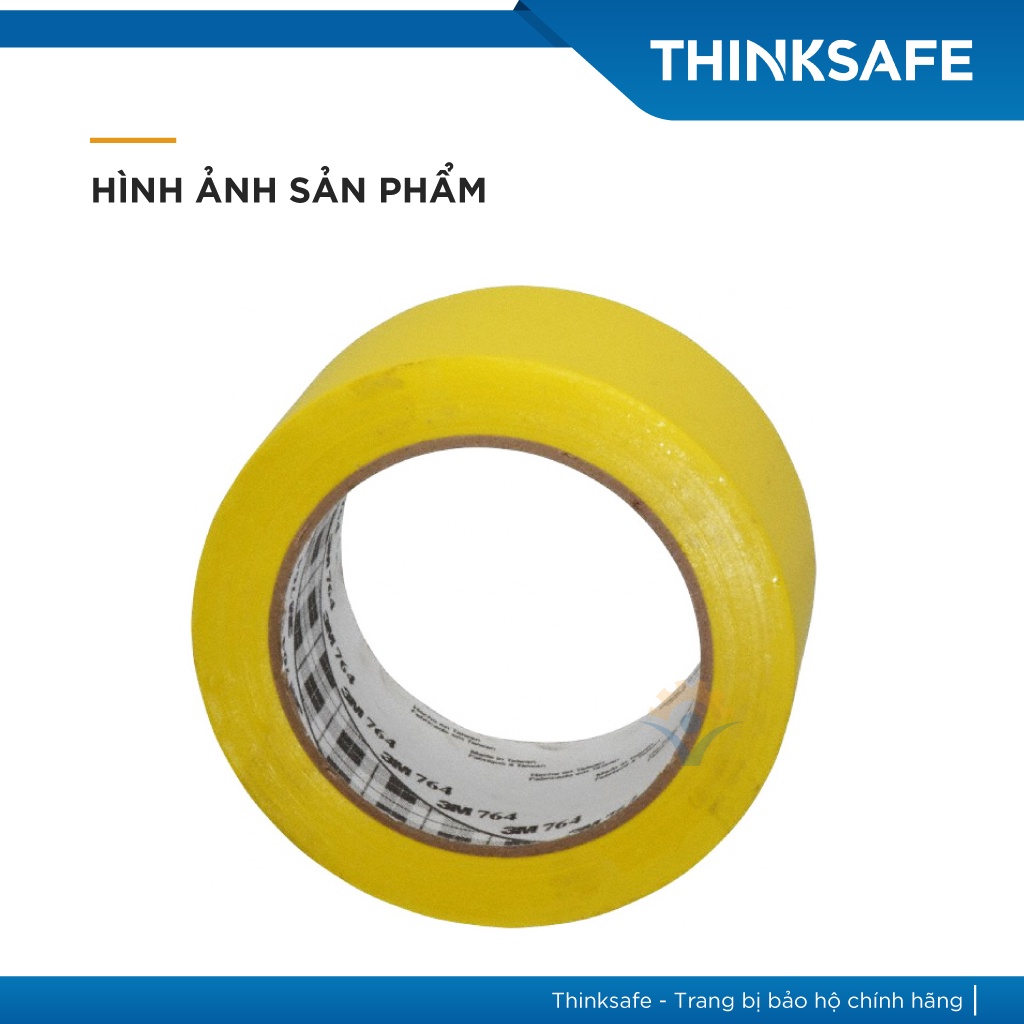 Băng keo dán nền 3M 764 50mm x 33m, dán nhà xưởng, tủ điện, tường, nền nhà (nhiều màu) - Thinksafe