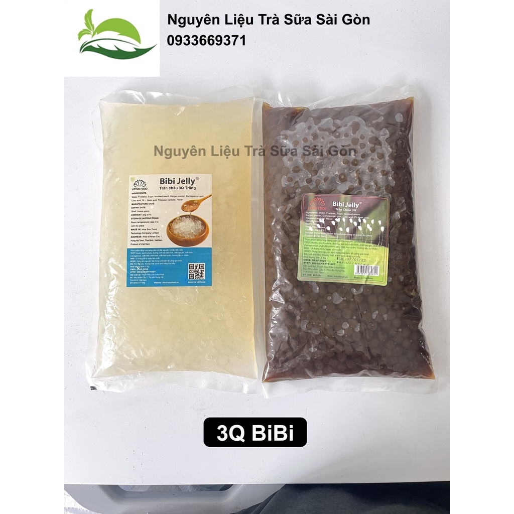 Thạch 3Q BiBi Jelly Ngọc Trai  Trắng/ Đen hiệu BiBi gói 2kg