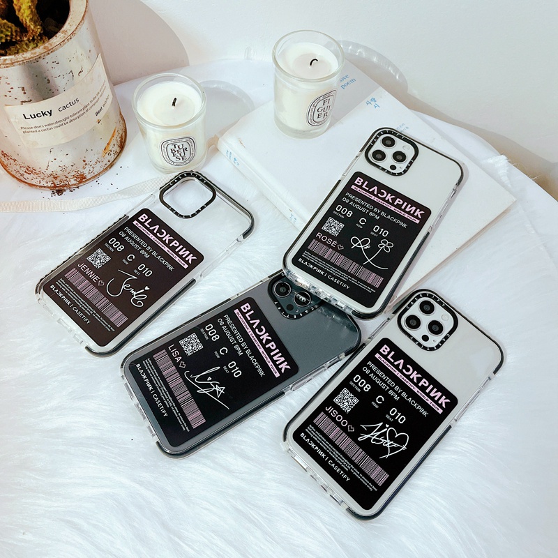 Đen Ốp Điện Thoại tpu Mềm Trong Suốt In Hình blackpink Cho iphone 7 8 plus x xs xr 14 11 13pro 12 13 pro max