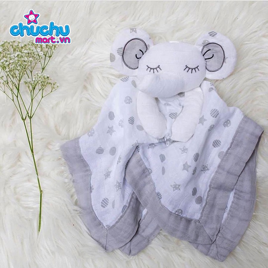 Khăn sữa, khăn tay hình thú cưng cho bé sơ sinh hàng chính hãng