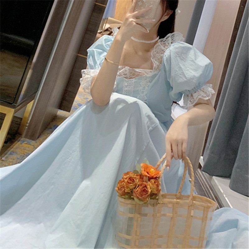 Váy nữ đẹp công chúa cổ tích tay bồng búp bê kiểu dáng vintage trẻ trung NITEHY 9
