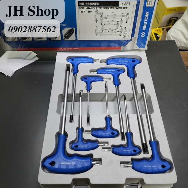 T10-T50 Bộ lục giác đầu bông chữ T 9 chi tiết Kingtony 22309TR