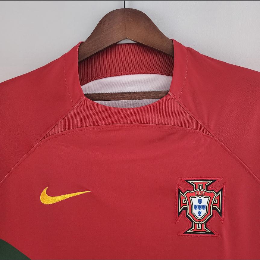 Áo Thun Đá Banh Màu Đỏ Cho Fan Hâm Mộ Portugal 2022