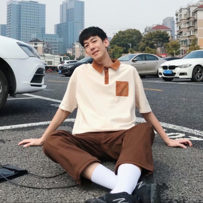 Áo Thun polo nam Tay Ngắn Dáng Rộng Thời Trang Hàn Quốc Trẻ Trung Cho unisex short bigsize áo polo nam t shirt túi sắc pocket top