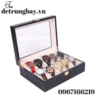 Hộp Đựng Đồng Hồ Vỏ Gỗ 10 Chiếc