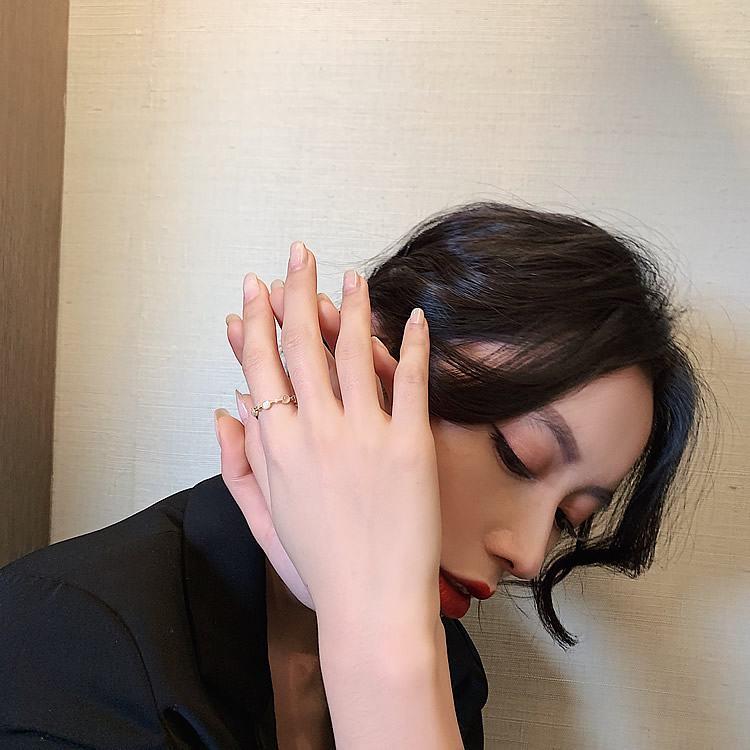 Nhẫn Đính Đá Opal Cao Cấp Phong Cách Hàn Quốc